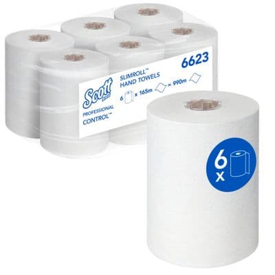 Scott 6623 Control Slim Roll Rolled Hand Towels
