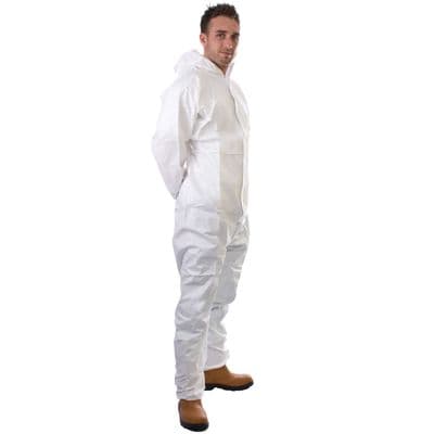 Supertex Type 5/6 Disposable Protective White Coverall, Available in Medium, Large, XL & 2XL