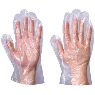 Supertouch Blue PE Polyethylene Disposable Gloves, Pack of 100 (1)