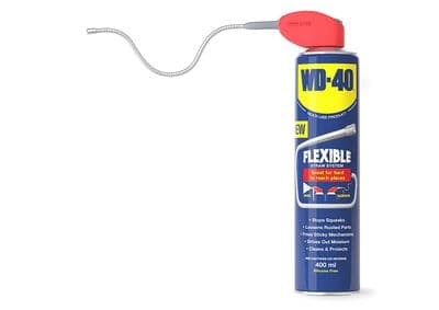 WD-40 Multi-Use Cleaning Lubricant. Cleans Grease, Removes Rust. 400ml With Flexible Metal Straw