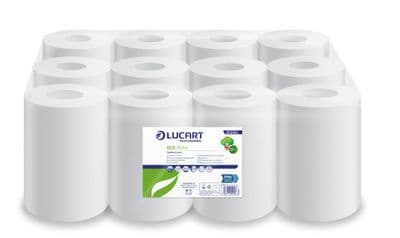 White Mini Centrefeed Roll, 2 PLY, 60m, Pack of 12