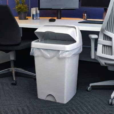 White Swing Bin Liner, 325x575x750mm, 40L, Box of 500