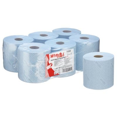 WypAll 7255, L10 Food & Hygiene Wiping Paper.1 Ply Centrefeed Blue Roll