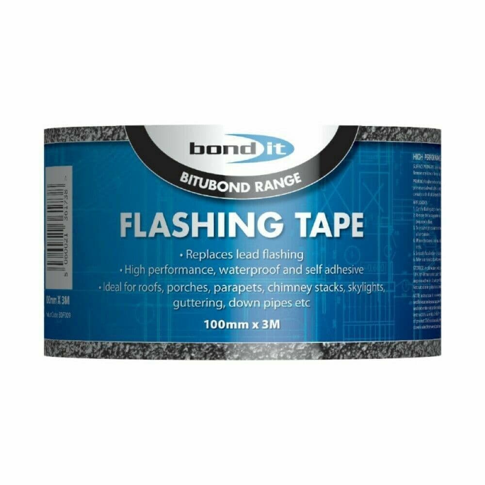 100MM X 3M FLASHING TAPE FLASHBAND SELF ADHESIVE ROOF FELT SEALS LEAKS LEAD
