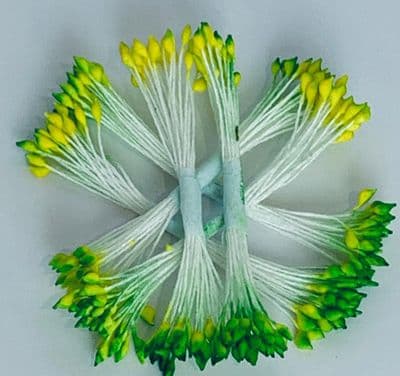 Blooming Cake Tools Green/Yellow No. 8 medium pointed head stamens for sugar flowers