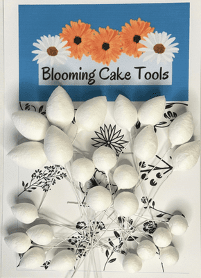 Blooming Cake Tools Mixed Bag of Water Drop pre-wired round and cone flower buds