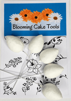 Blooming Cake Tools No. 1 (30mm) Water Drop Cotton pre-wired flower Cone buds