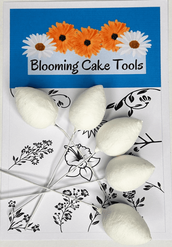 Blooming Cake Tools No. 1 (30mm) Water Drop Cotton pre-wired flower Cone buds