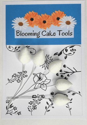 Blooming Cake Tools No. 3 (20mm) Water Drop Cotton pre-wired flower cone buds