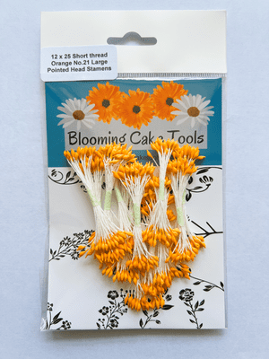 Blooming Cake Tools Orange No 21 large pointed head stamens on a short thread