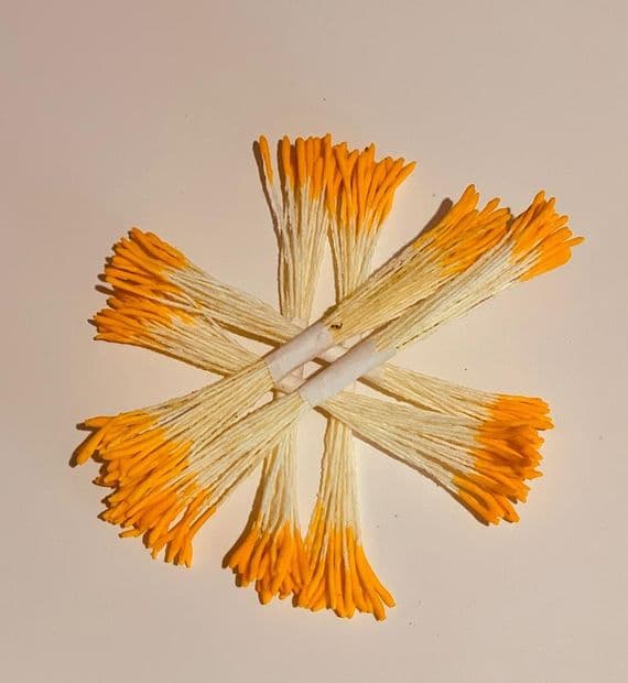 Blooming Cake Tools Orange No. 53 long head stamens for sugar flowers