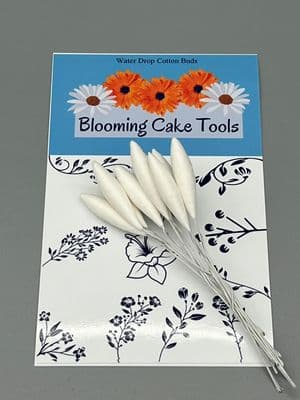 Blooming Cake Tools Water Drop Cotton pre-wired small  long flower buds 3cm