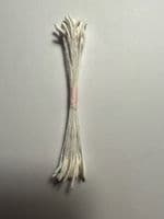 Blooming Cake Tools White No. 47 long head stamens - 300 supplied as 12 bunches of 25