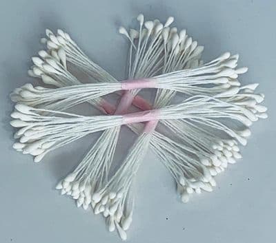 Blooming Cake Tools White No.19 large pointed seed head stamens for sugar flowers