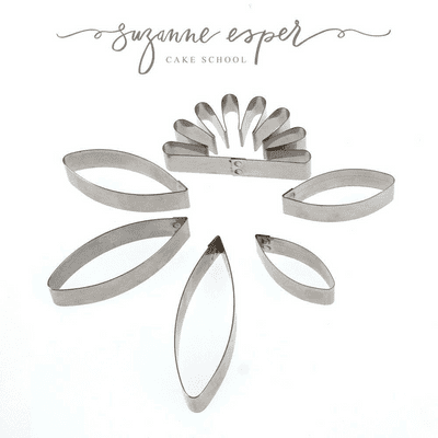 Dahlia Leaf & Petal cutter set of 6 by Suzanne Esper WAS £24.00, CLEARANCE NOW £15.00