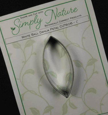 Dahlia (White Ball) Petal Cutter By Simply Nature was £6.61 now with 40% discount £3.96