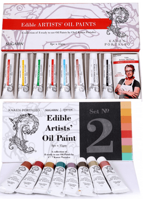 Edible Artist Oil Paint Kits and diluters by Karen Portaleo