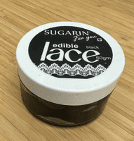 Edible Cake Lace Black, ready to use.