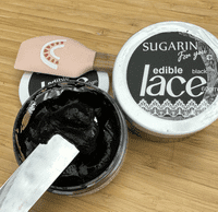 Edible Cake Lace Black, ready to use.