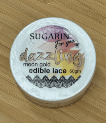 Edible Cake Lace Moon Gold, ready to use