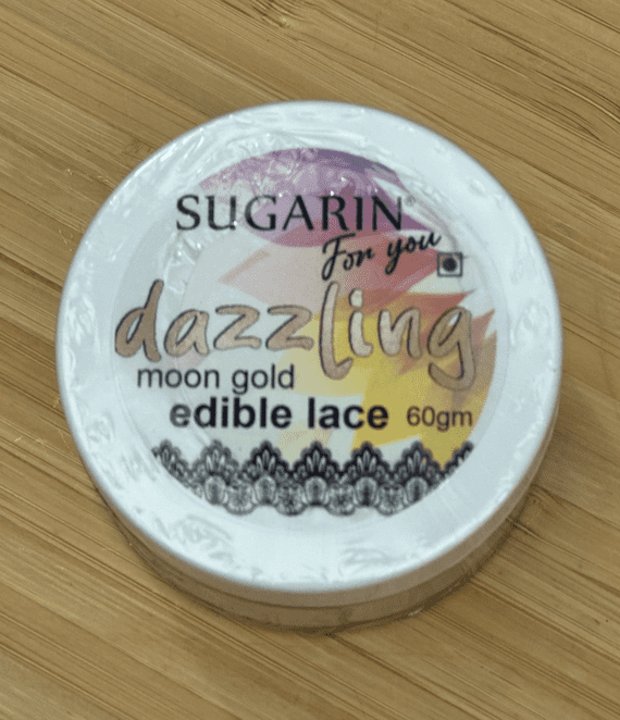 Edible Cake Lace Moon Gold, ready to use
