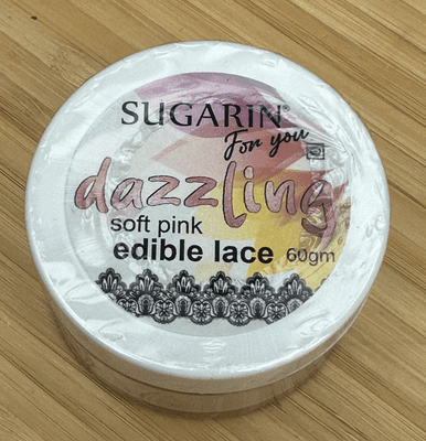 Edible Cake Lace Soft Pink, ready to use
