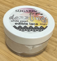 Edible Cake Lace White Pearl, ready to use