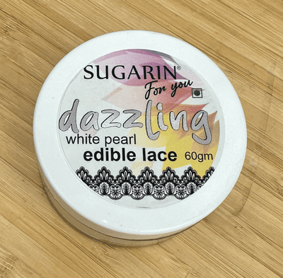 Edible Cake Lace White Pearl, ready to use