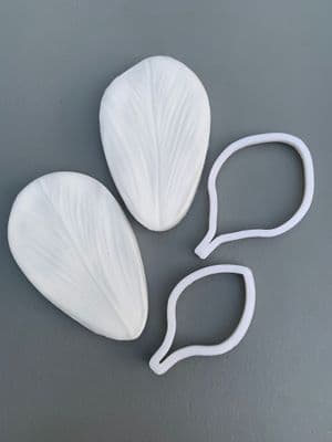 Gladiolus/General Veiner (Tulip Petal) and Cutter Set by Sugar Design