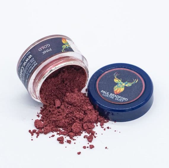 Paul Bradford Edible Lustre Dust Pink Gold WAS £4.50, CLEARANCE NOW £2.25