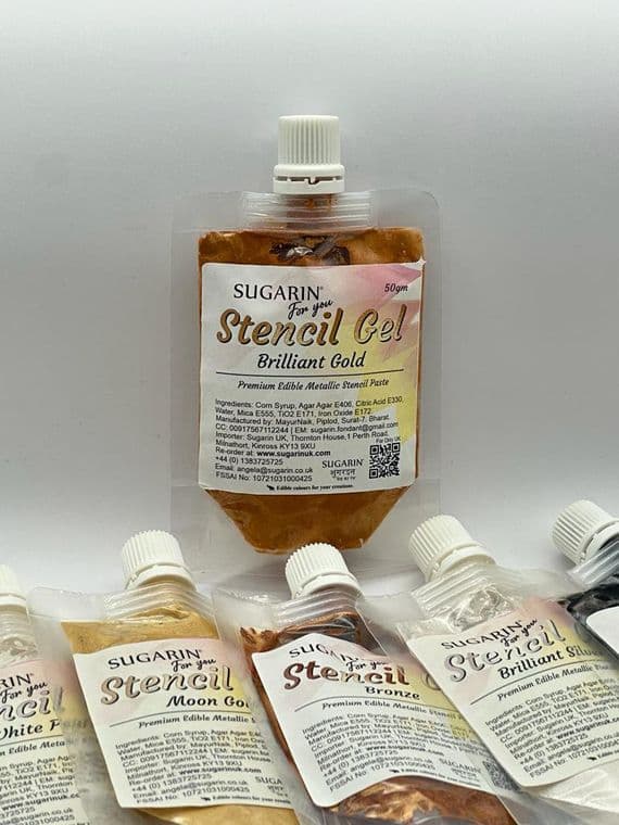 Stencil Gel  - Brilliant Gold