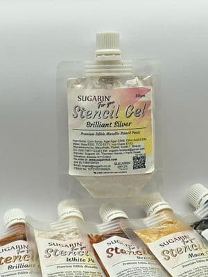 Stencil Gel - Brilliant Silver