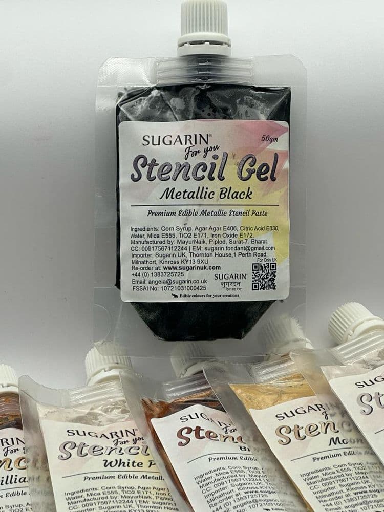 Stencil Gel Metallic Black