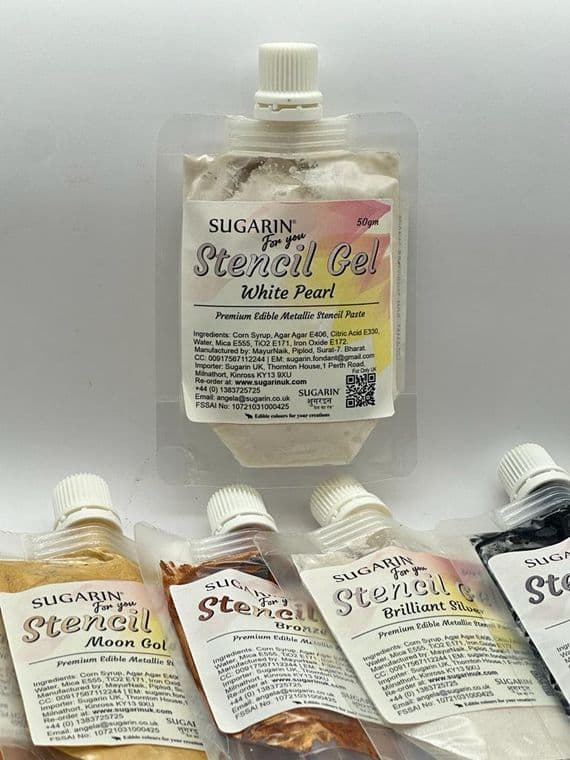 Stencil Gel - White Pearl
