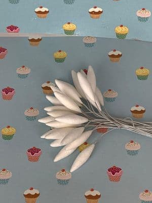 Sugar Lane Water Drop Cotton pre-wired small long flower buds 3cm approx. OUT OF STOCK