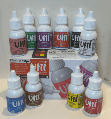 Sugarin Combo Pack of ten 15ml Uni colours, introductory price
