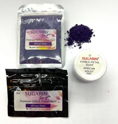 Sugarin Edible Petal Dust, African Violet, 10ml size