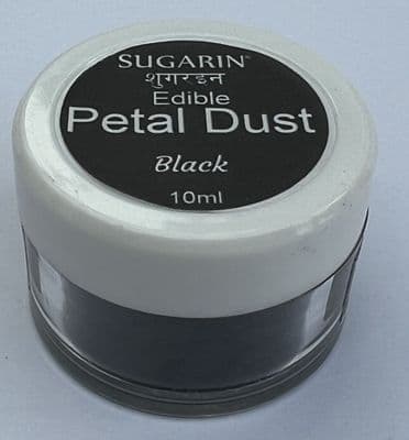 Sugarin Edible Petal Dust, Black, 10ml size