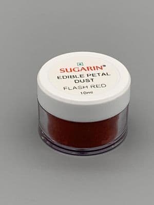 Sugarin Edible Petal Dust, Flash Red, 10ml size