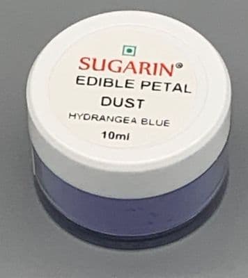 Sugarin Edible Petal Dust, Hydrangea Blue, 10ml size