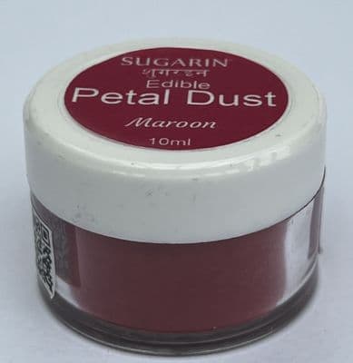 Sugarin Edible Petal Dust, Maroon, 10ml size