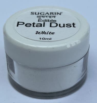 Sugarin Edible Petal Dust, White, 10ml size