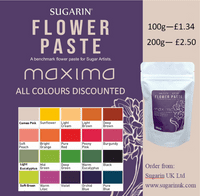 Sugarin Maxima UK Flower Paste, Black, 100g WAS £2.34 NOW £1.34.