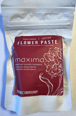 Sugarin Maxima UK Flower Paste, Burgundy, 100g WAS £2.34 NOW £1.34.
