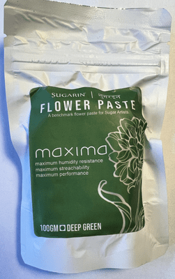 Sugarin Maxima UK Flower Paste, Deep Green, 100g WAS £2.34 NOW £1.34.