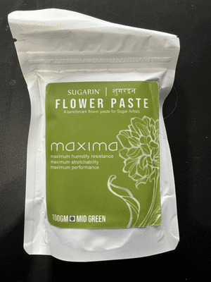 Sugarin Maxima UK Flower Paste, Mid Green, 100g WAS £2.34 NOW £1.34.