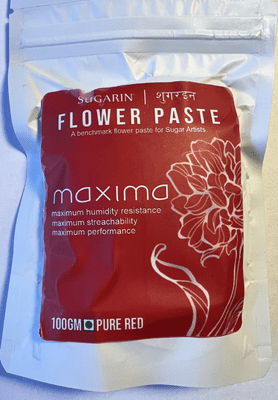 Sugarin Maxima UK Flower Paste, Pure Red, 100g WAS £2.34 NOW £1.34.