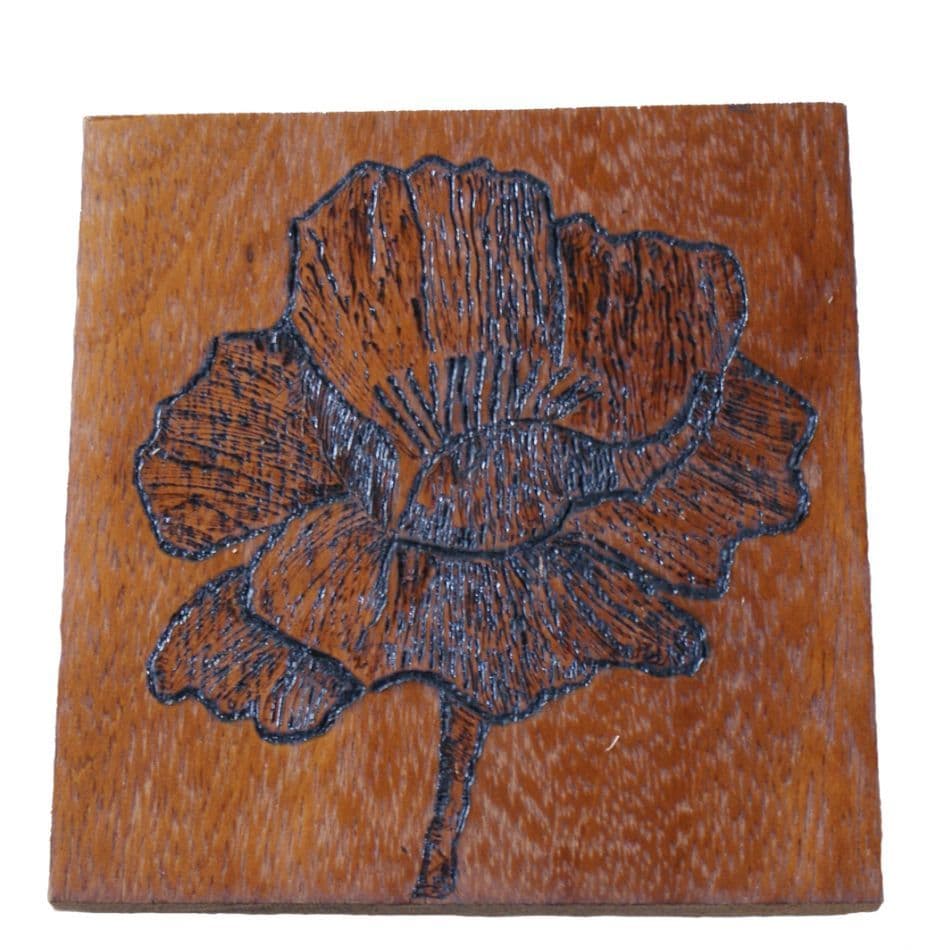Hardwood pyrography picture