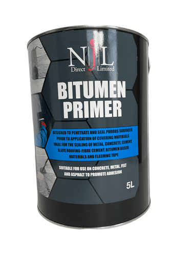 Black Bitumen Primer and Sealer cold applied for porous surfaces 5L Njl Direct