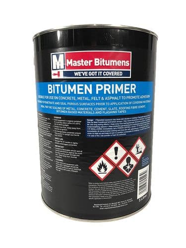 Black Bitumen Primer, Sealer cold applied for porous surfaces 5L Master Bitumens